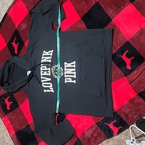 Victoria's secret pink hoodie varsity sweatshirt pullover MEDIUM